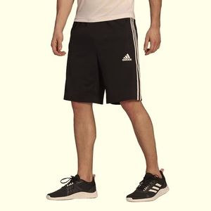 Adidas men XL Primeblue breathable mesh aeroready shorts black white stripe EUC